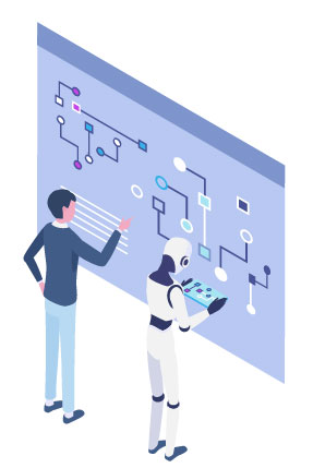 AIが学習してるイメージのイラスト