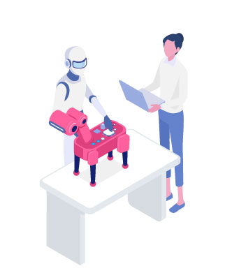 AIが学習してるイメージのイラスト