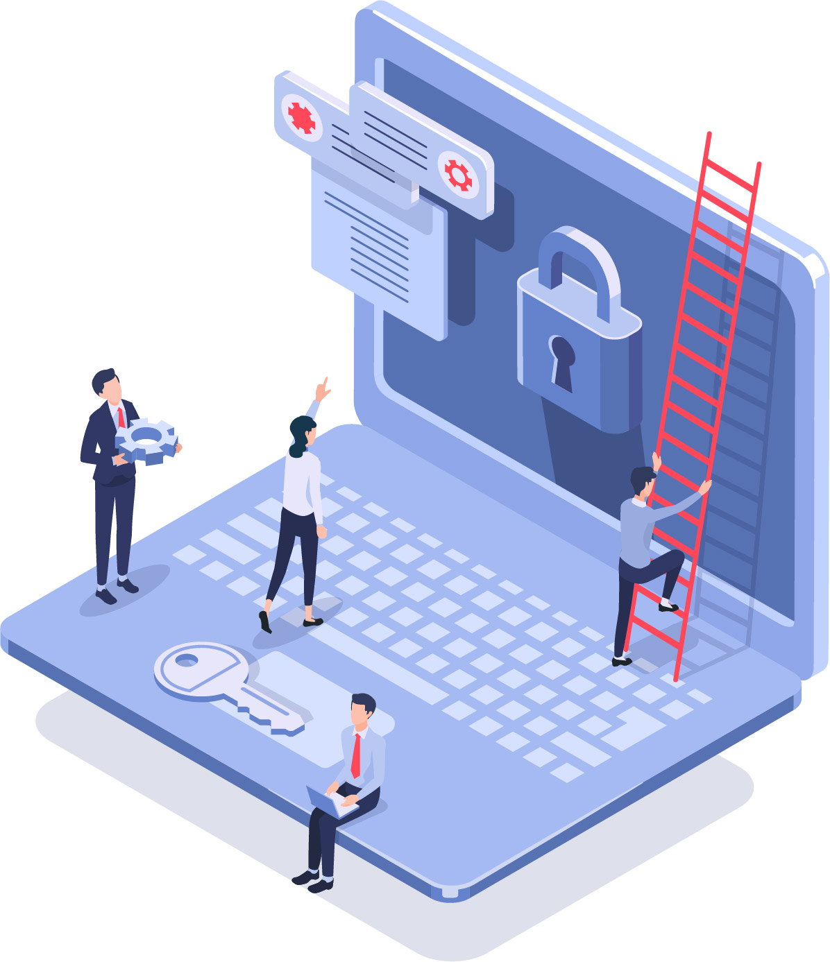 情報を保護しているイメージのイラスト