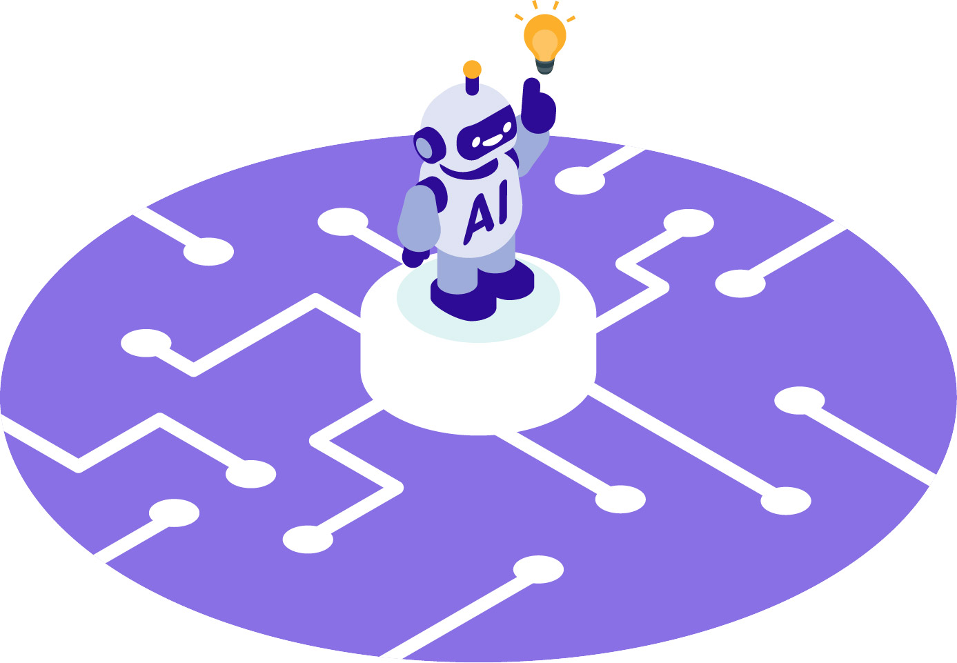 自動応答ロボットのイラスト